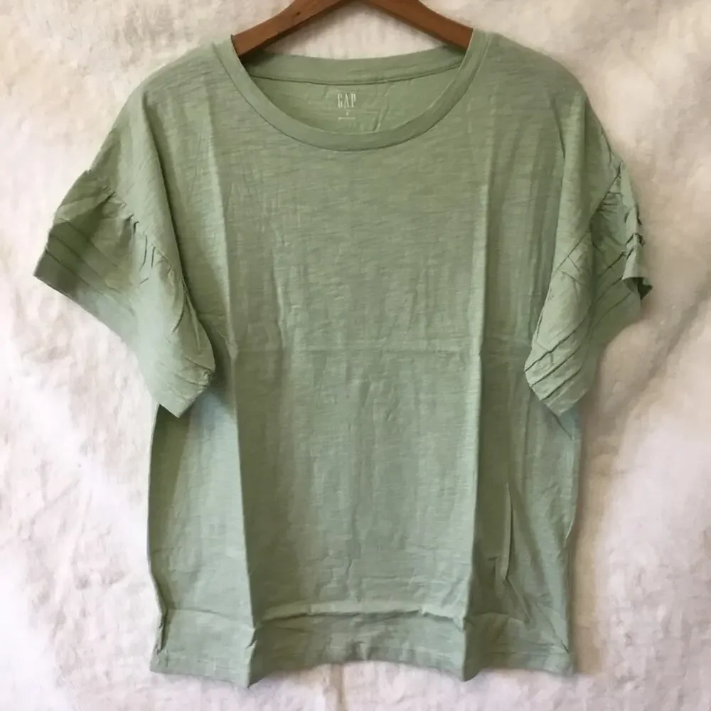 GAP Factory Green Easy Bell Sleeve T-Shirt - Picture 3 of 11